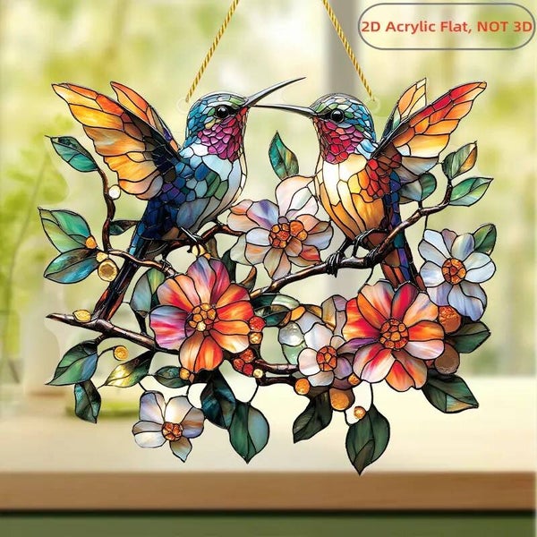 Raamhanger met kolibries