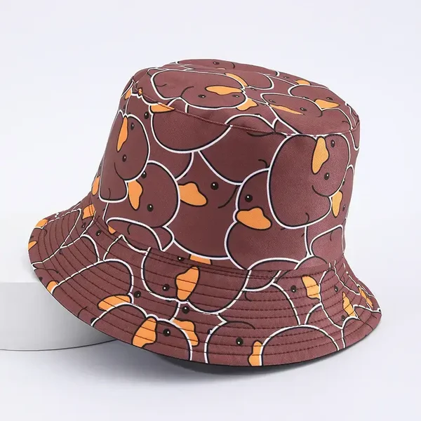Enig hoedje met geel Duckpatroon