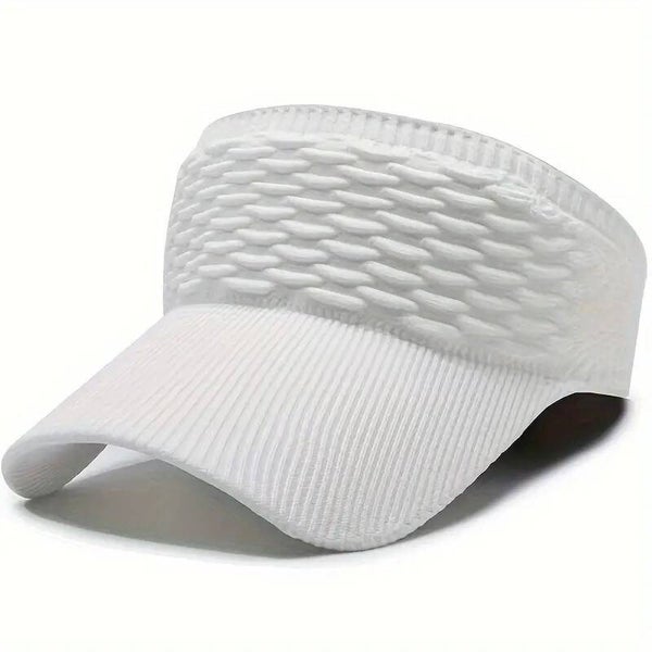 Modieuze en handige witte Zonneklep voor vrouwen.