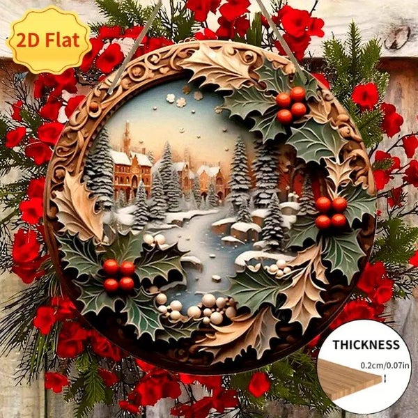 Bord met rivier en dennenbomen