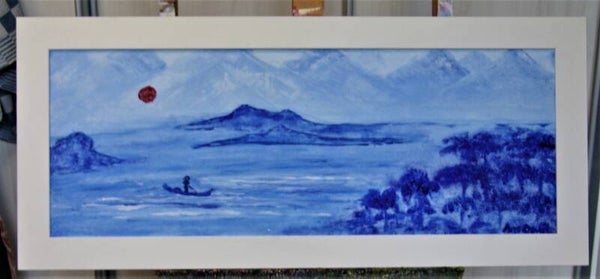 Blue Japanese seascape