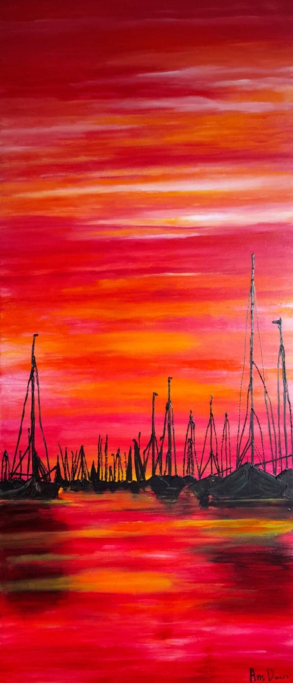 Voor anker in de avond