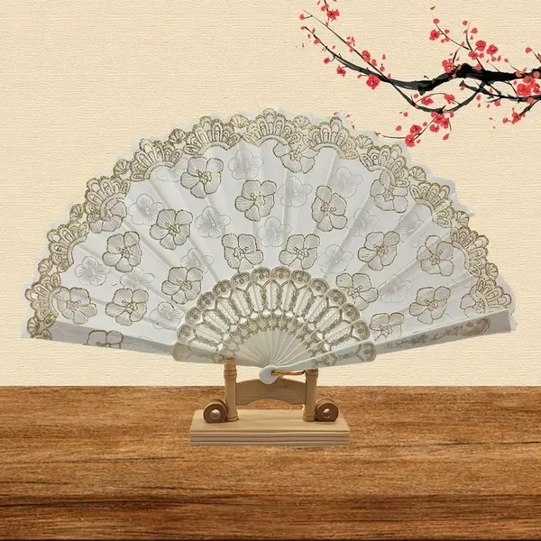 Elegante waaier met gouddecor