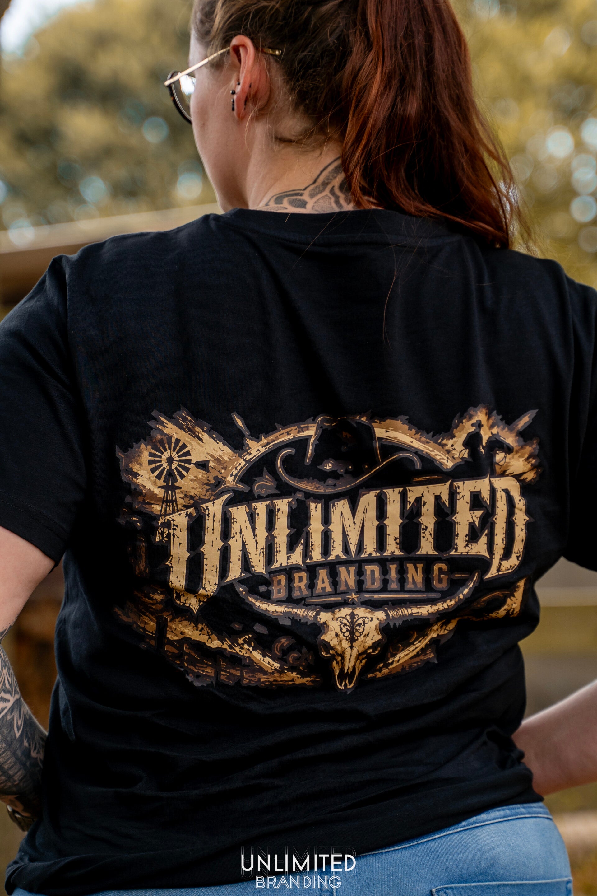 T-shirt Western Skull UNISEX