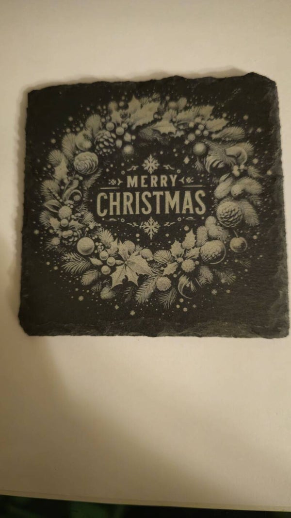 Schieferplatte (Merry Christmas)