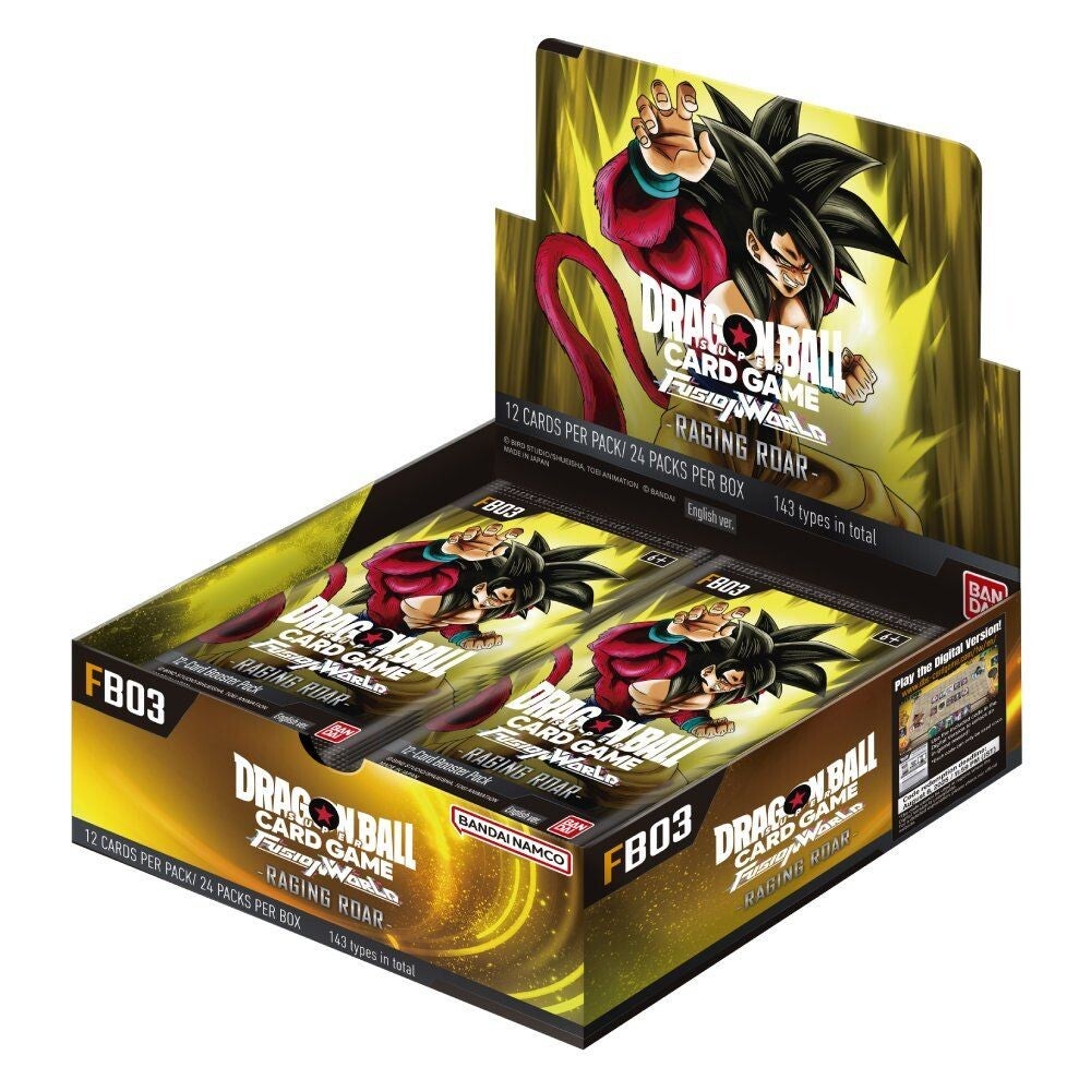 SEALED CASE Dragonball Fusion World FB03 Raging Roar Booster Box Case