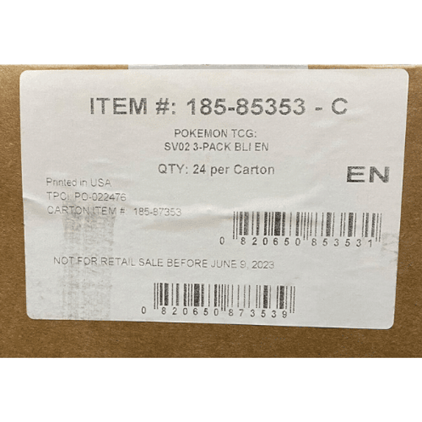 Pokemon TCG: Pokemon Scarlet and Violet 2 Paldea Evolved 3 Pack Blister case