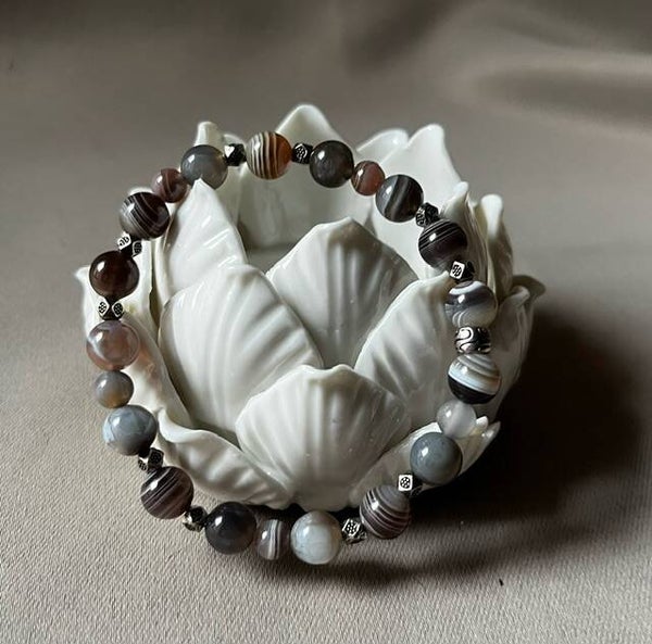 Bracelet agate du Botswana