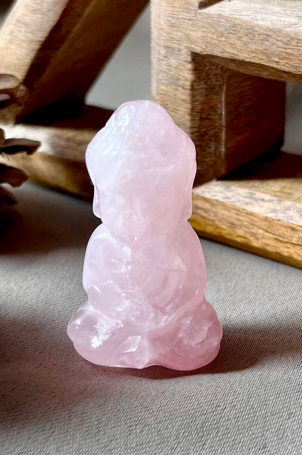 Bouddha en quartz rose