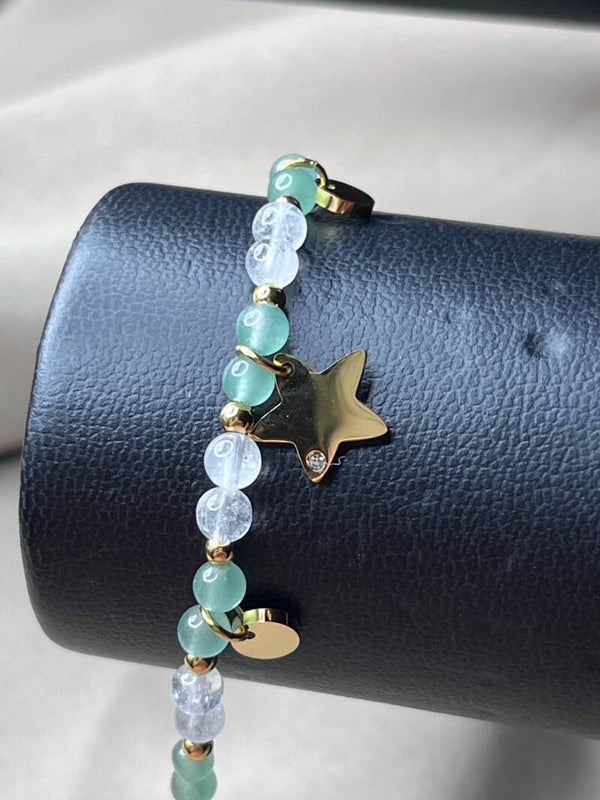 Bracelet fin breloques doré