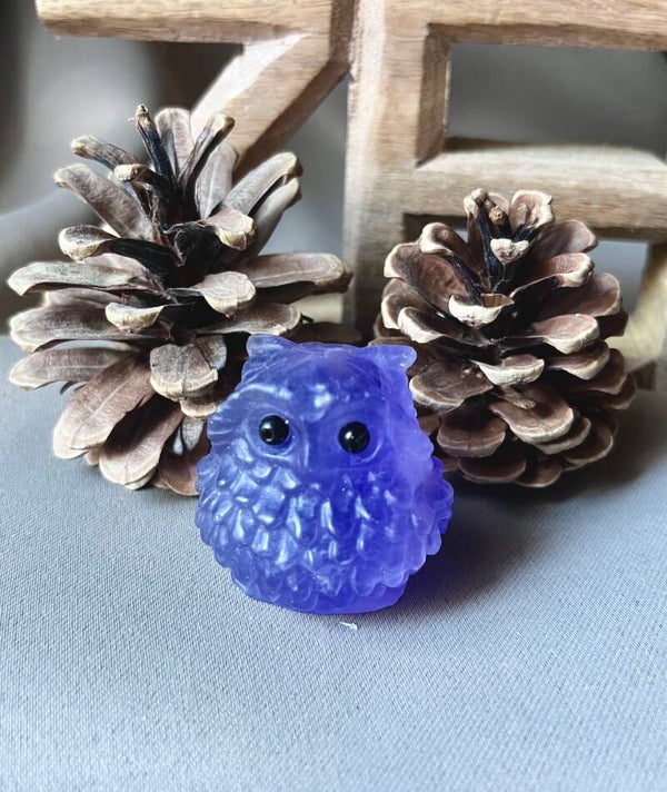 Chouette en fluorite