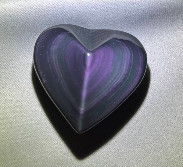 Coeur en obsidienne oeil céleste