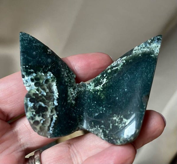 Papillon 3D en agate grappe