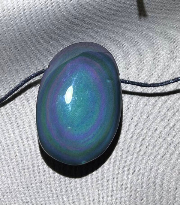 Pendentif obsidienne oeil celeste