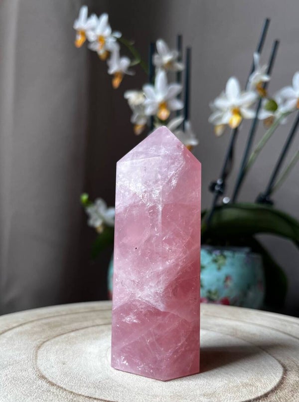 Pointe en quartz rose