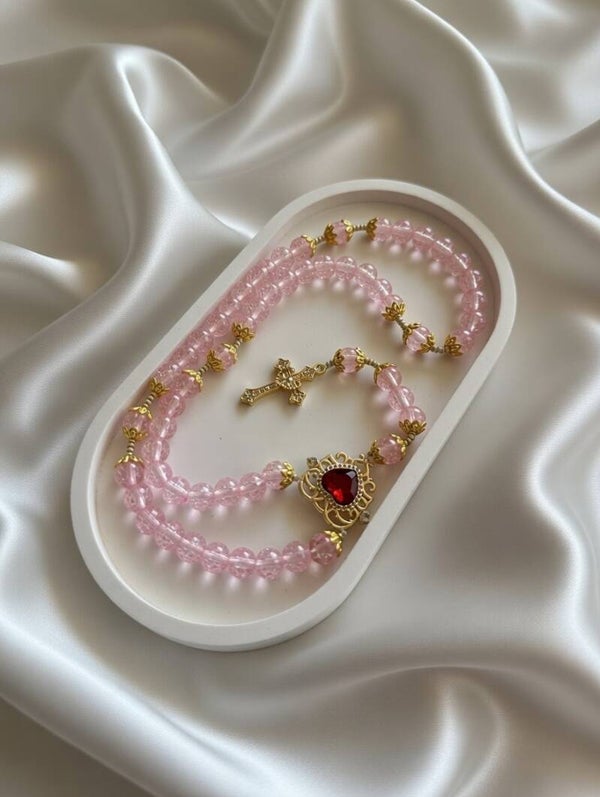 Różaniec Pink Heart