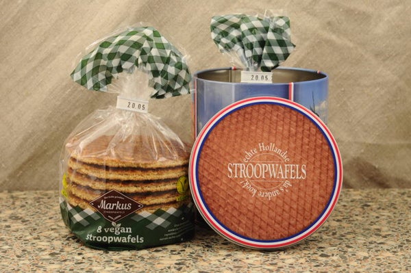 Markus Vegan Stroopwafels in Holland Blik met Navulling