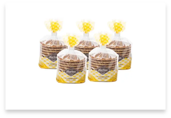 Voordeelbundel 50 stroopwafels (5 pakjes) – Markus & Markus | Kaneel