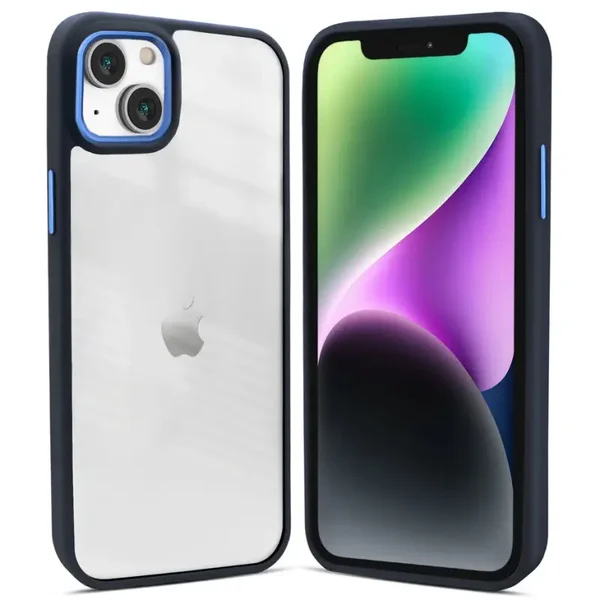 iPhone 14 Matte Shield Bumper – Blauw