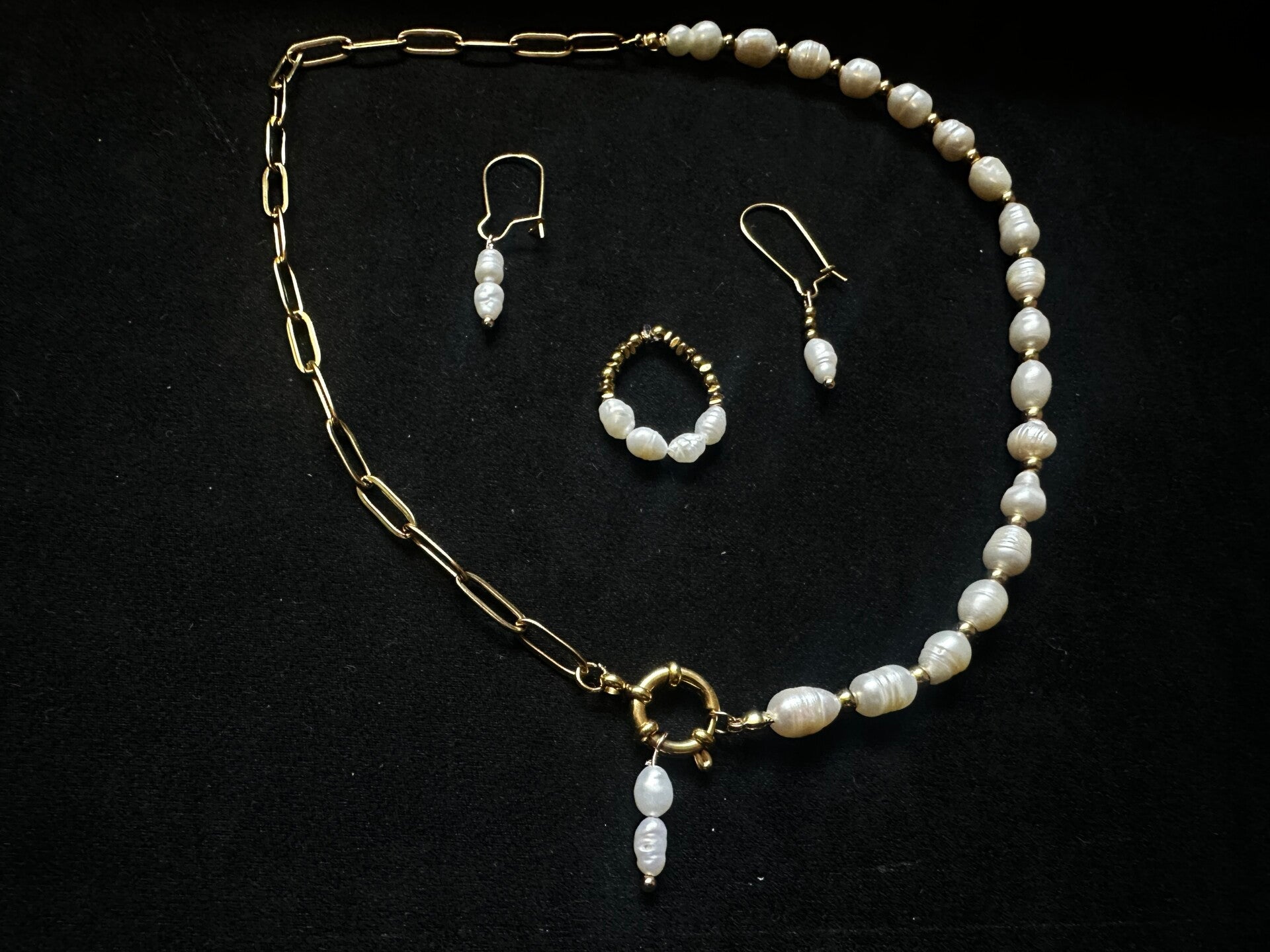Komplet Pearl & Gold Elegance