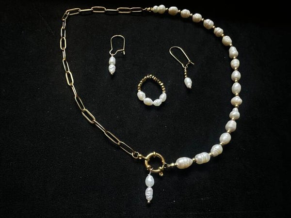 Komplet Pearl & Gold Elegance
