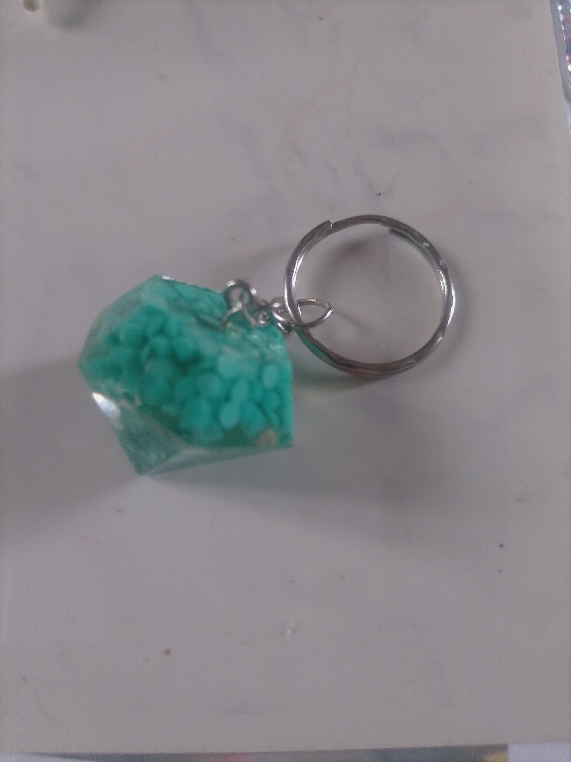 Porte clé diamant résine