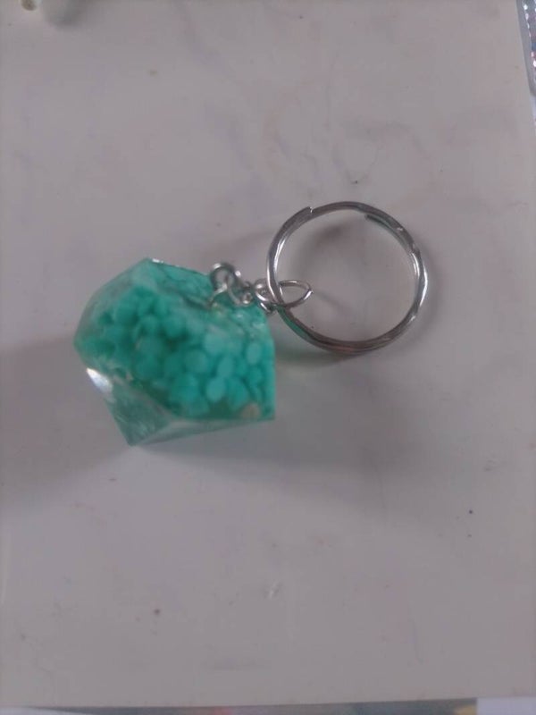 Porte clé diamant résine