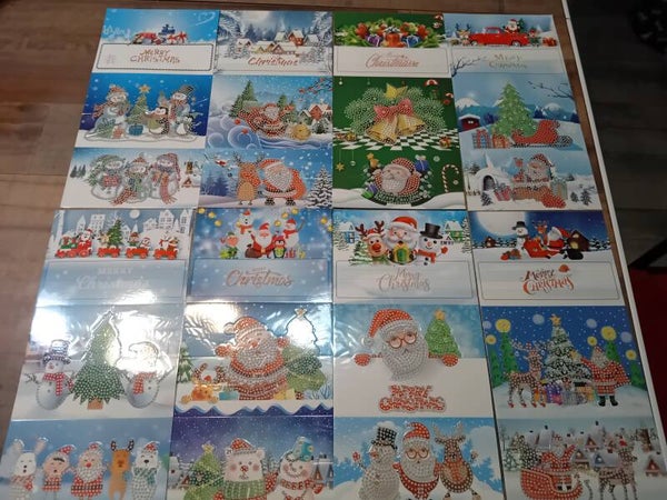 Carte de Noël 3d à diamanté