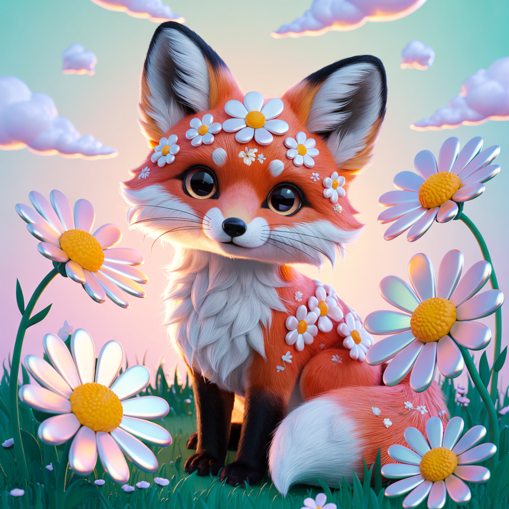 Renard Margueritte 70x70