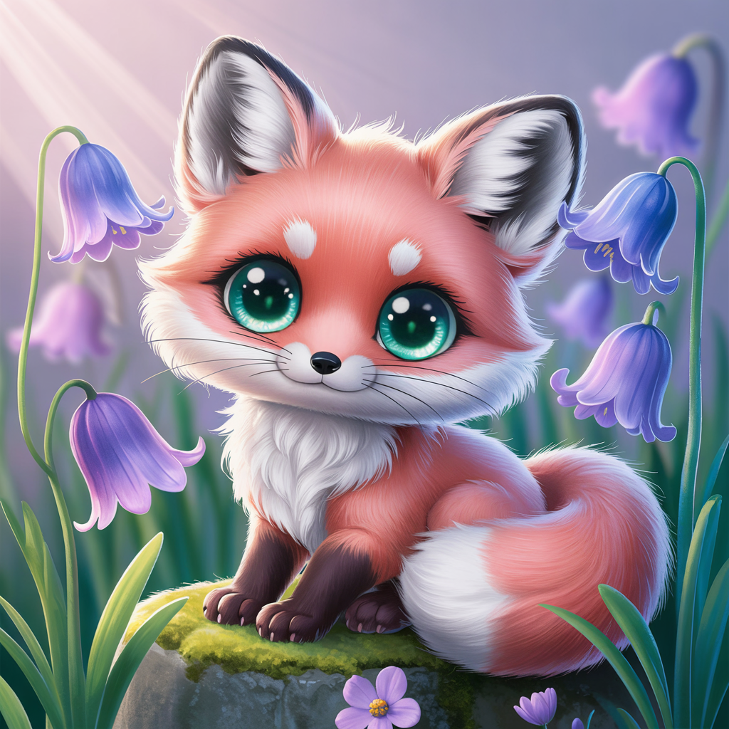 Renard et c'est clochette 70x70