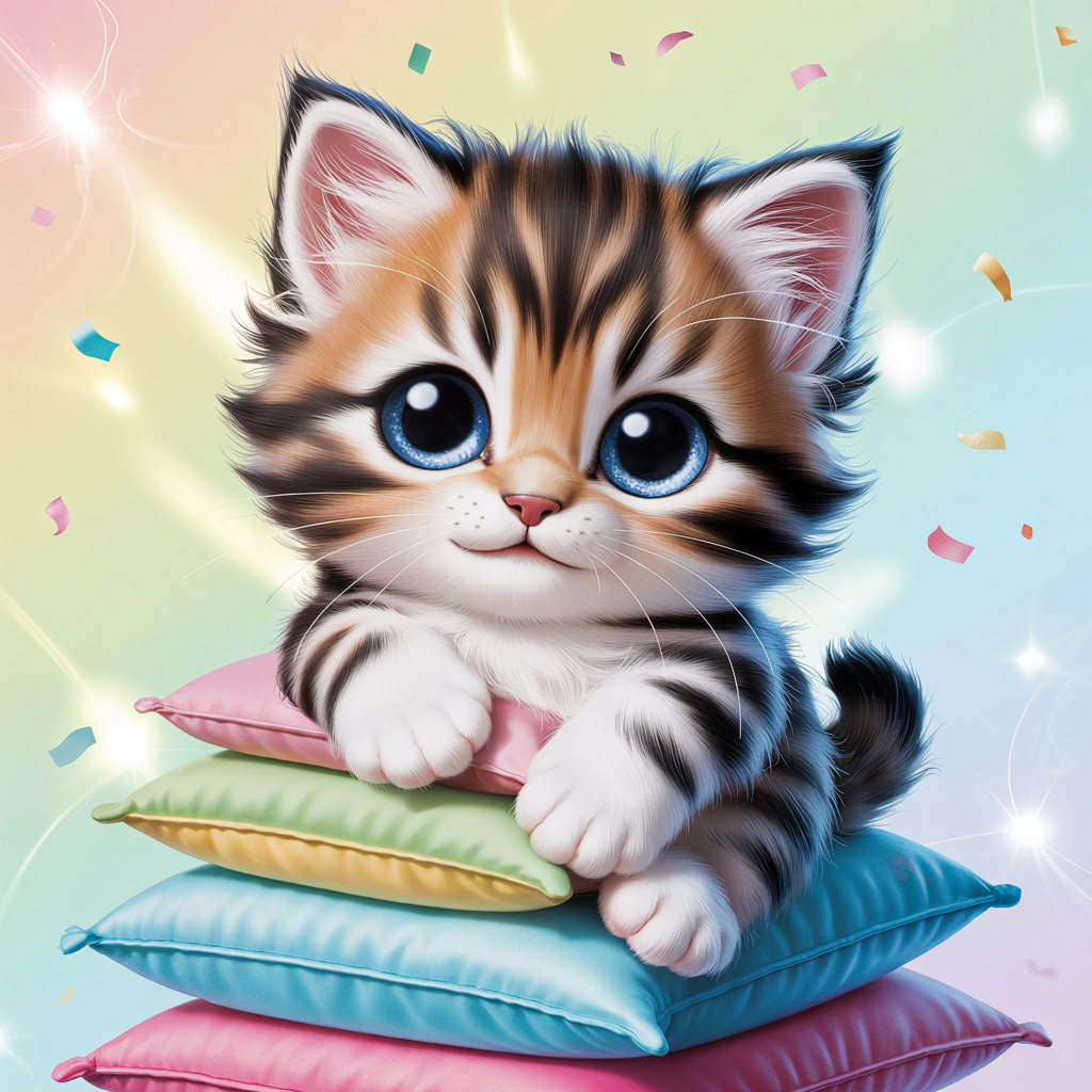 Chaton et ses cousins 70x70