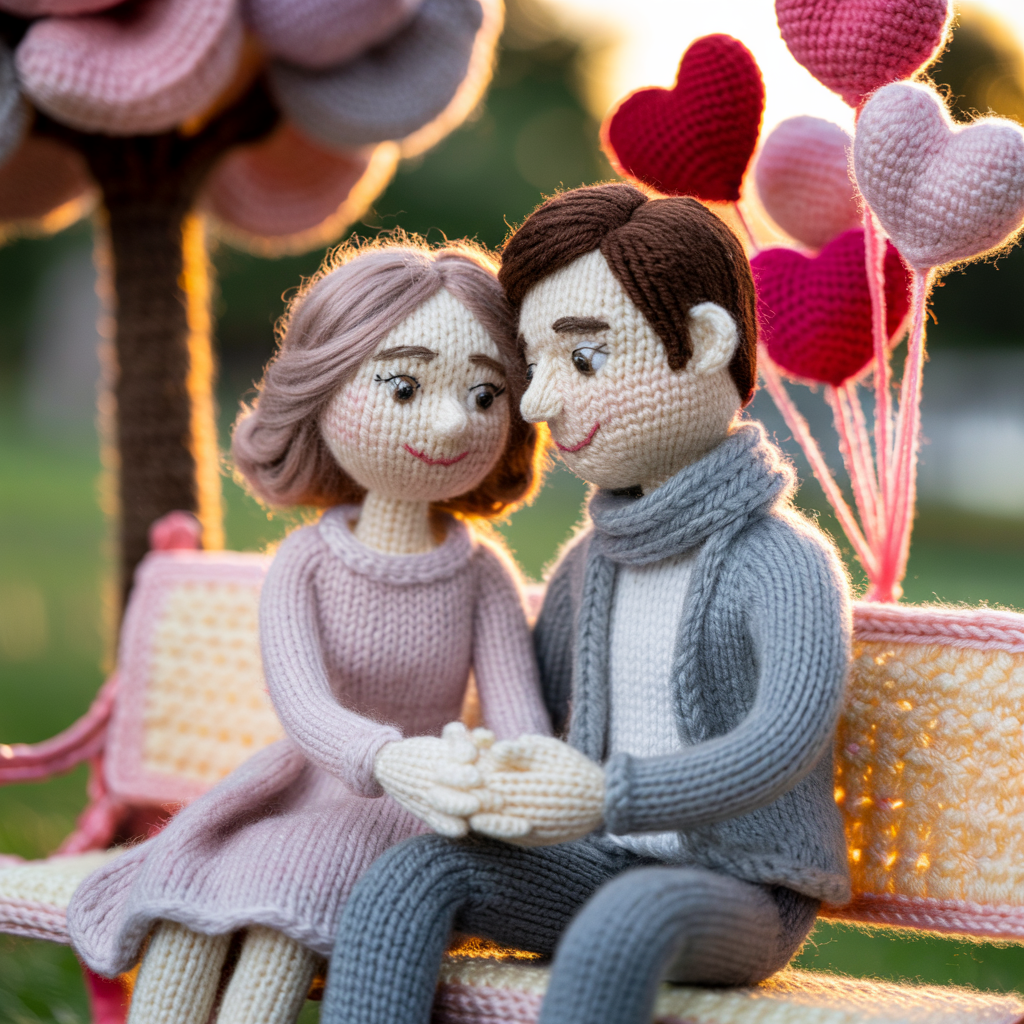 Amoureux en crochet 70x70