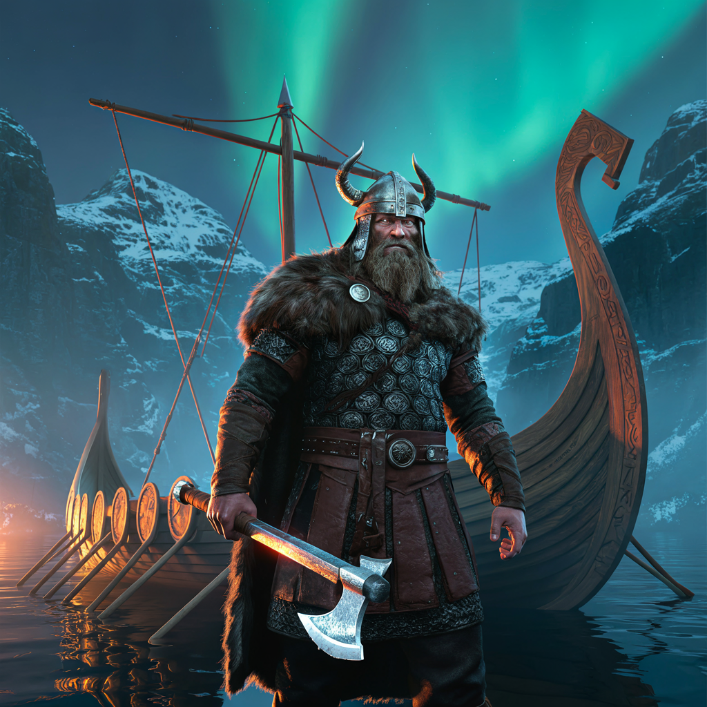 Guerrier viking 70x70