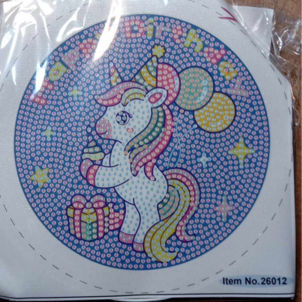 Cadre à diamanté "Happy Birthday"