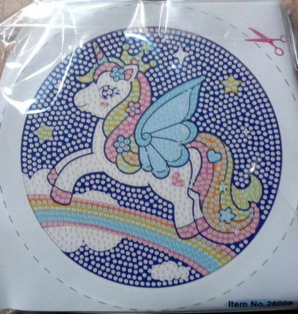 Cadre à diamanté modèle "Licorne arc-en-ciel"