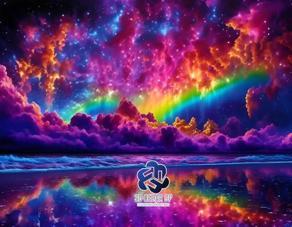 Paysage arc-en-ciel 70X80