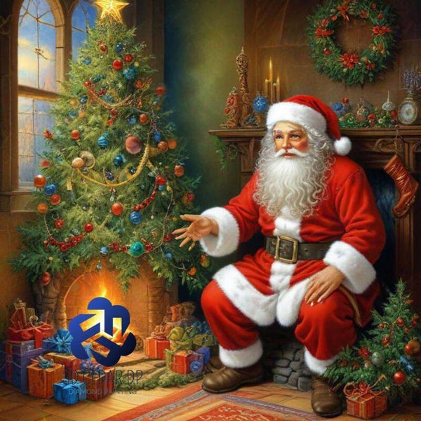 Photo avec le père Noël 70x70