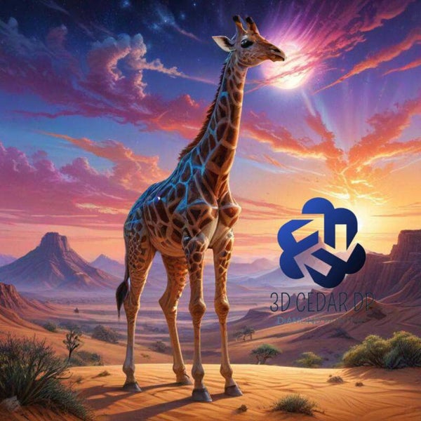 La girafe du désert 60x60
