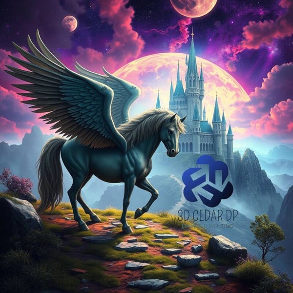 Pégase enchanté 60x60
