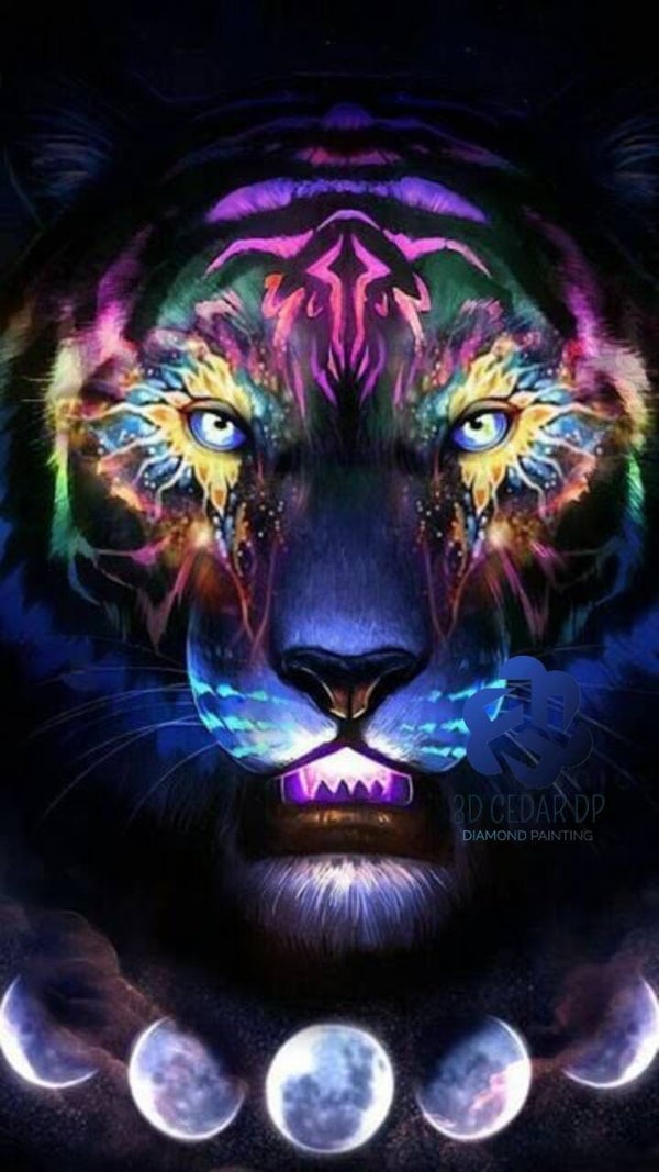 Tigre lunaire 60x80