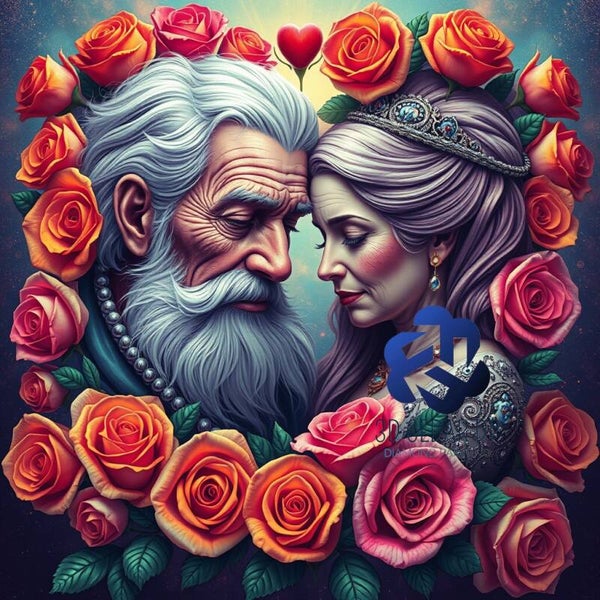 Grand age et amoureux 50x50