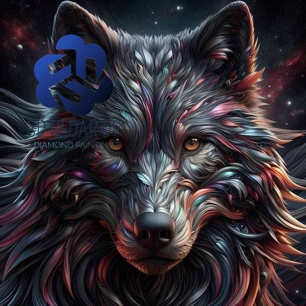 Loup ténébreux 60x60