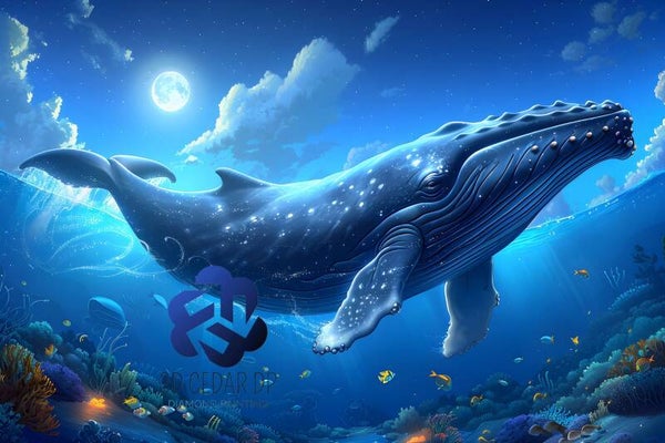 Baleine au clair de Lune 60x90