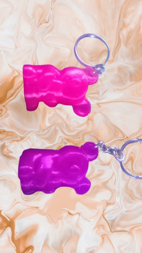 Porte-clé koala rose ou violet