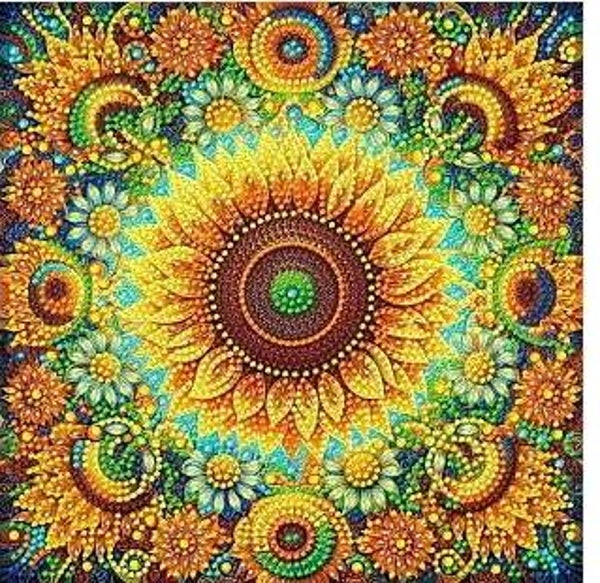 Mandala fleur 25x25 rond