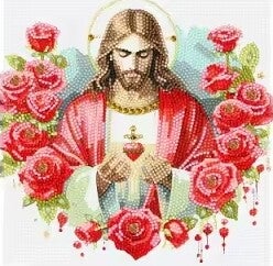 Jésus 25x25 rond