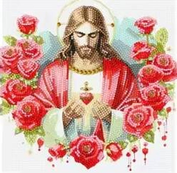 Jésus 25x25 rond