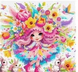 Fille au fleurs