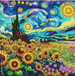 Champ de tournesol 25x25 rond