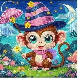 Petit singe 25x25 rond